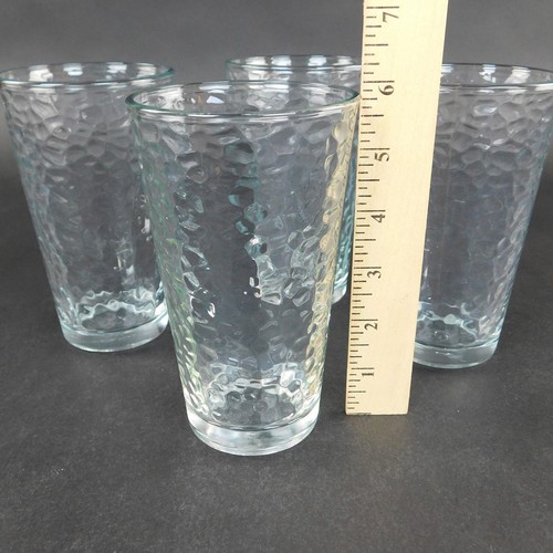 Libbey Set of 4 High Ball Glasses Tumblers Bubble Pattern 6" - Picture 7 of 11