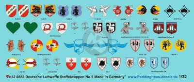 Peddinghaus 1/32 German Luftwaffe Staffel (Squadron) Markings WWII