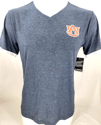 NEW Auburn Tigers AU Colosseum Heathered Blue V-Neck SS Tee Shirt Men's L