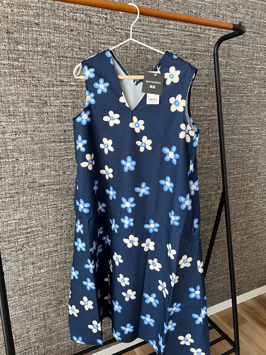 NEW! Marimekko 花柄Vネックドレス NEW! Marimekko 花柄Vネックドレス レディース