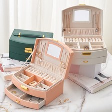 Jewelry Storage Case 2 Drawers Jewelry Box Organizer for Women Girls Large