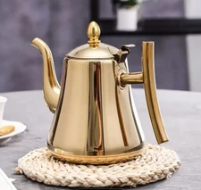 1.0 L Stainless Steel Cold Water Kettle Coffee Pot Teapot Drink ware Water Pot*