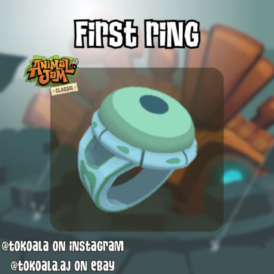 Animal Jam Classic AJC Rare First Glitched Ring / Beta Ring (READ DESCRIPTION)