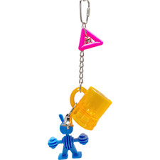 1064 One Manimal Party Handmade Colorful Small Size Hanging Aviary Bird Toy