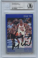 1992 Star Co. XAVIER McDANIEL:  Beckett / BAS Authentic Autograph