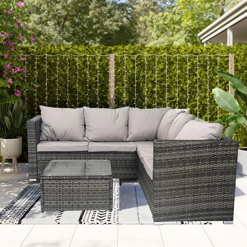 Rattan corner sale garden furniture ebay