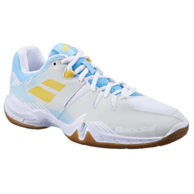 Babolat Shadow Spirit Damen Badminton Squash Sportschuhe weiß Gr. UK 8,5 NEU
