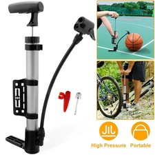 Portable Cycling Bicycle Bike Air Pump w/Mount Frame Basketball Tire Inflator