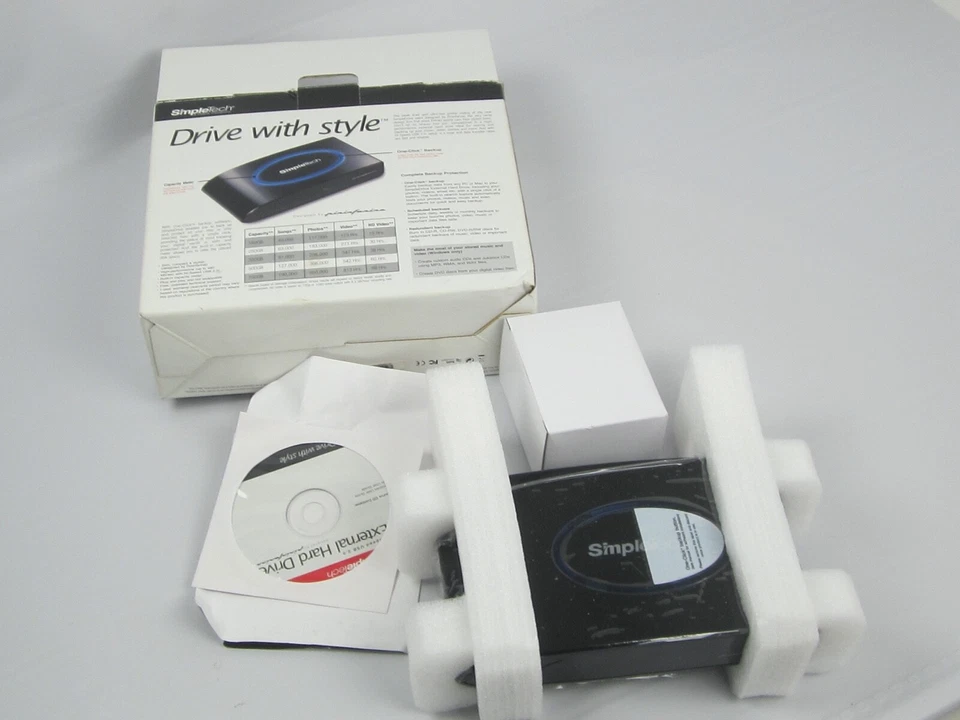 SimpleTech SimpleDrive  External Hard Drive 500GB USB 2.0 7200RPM HDD - Image 3 of 4