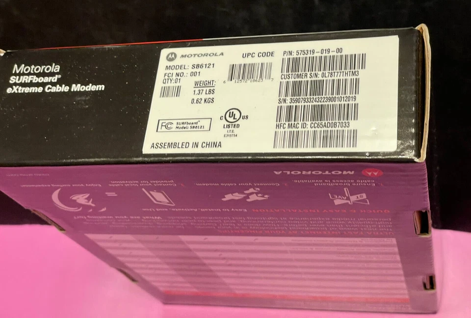 Motorola SURFboard eXtreme Cable Modem SB6121 - Brand New, Factory Sealed - Image 3 of 4