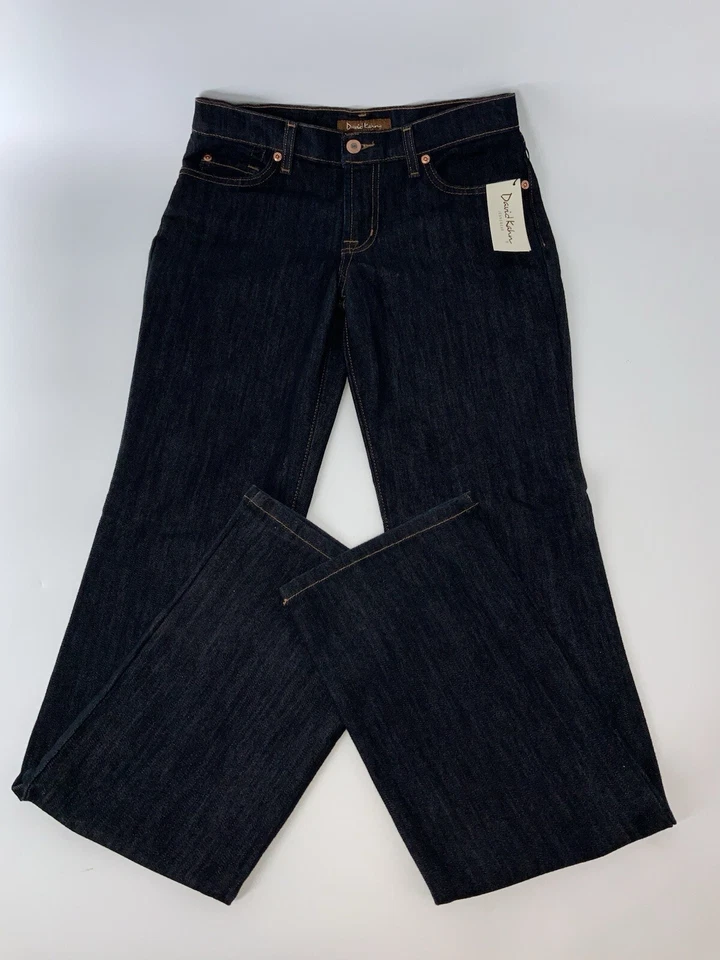 Jeans David Kahn Mujer Talla 2 Azul Algodón Lavado Oscuro Poli Hecho en EE. UU. NUEVO CON ETIQUETAS YGI N5-56 Foto 2 de 4