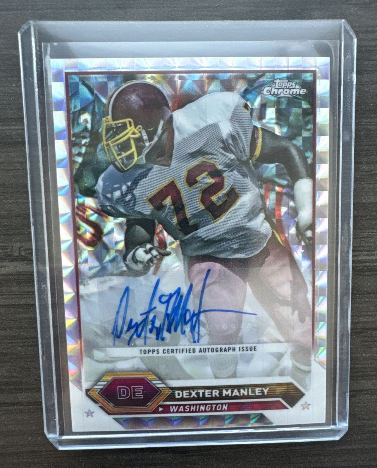 2023 Topps Composite Dexter Manley AUTO, CHROME Geometric AUTOGRAPH variation