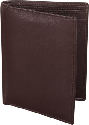 RAS Mens RFID Genuine Leather Id Credit Card Holder Wallet 54 Brown