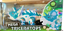 VIVITAR ROBO STEAM MEGA TRICERATOPS SELF AUTOMATED MOVEMENTS AGES 8 New in Box