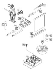 17-23 Jeep Renegade Fiat 500L Dodge Hornet Ram ProMaster City Wheel Chock Mopar