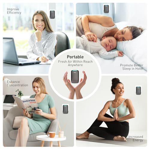 4-Pack Plug-In Air Purifier & Ionizer for Home Odor Elimination