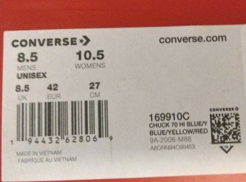Converse x Golf Wang Chuck 70 High Top Tri-Panel Mens Size 8.5 169910c New - Picture 7 of 7