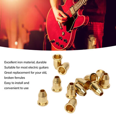 12Pcs Guitar Ferrules String Cap Mounting Buckle Through Bushings Musical Parts