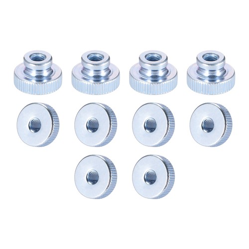 10x Noix Moletées M6 – Boutons Collier – Zingage Bleu – Uxcell – Neuf