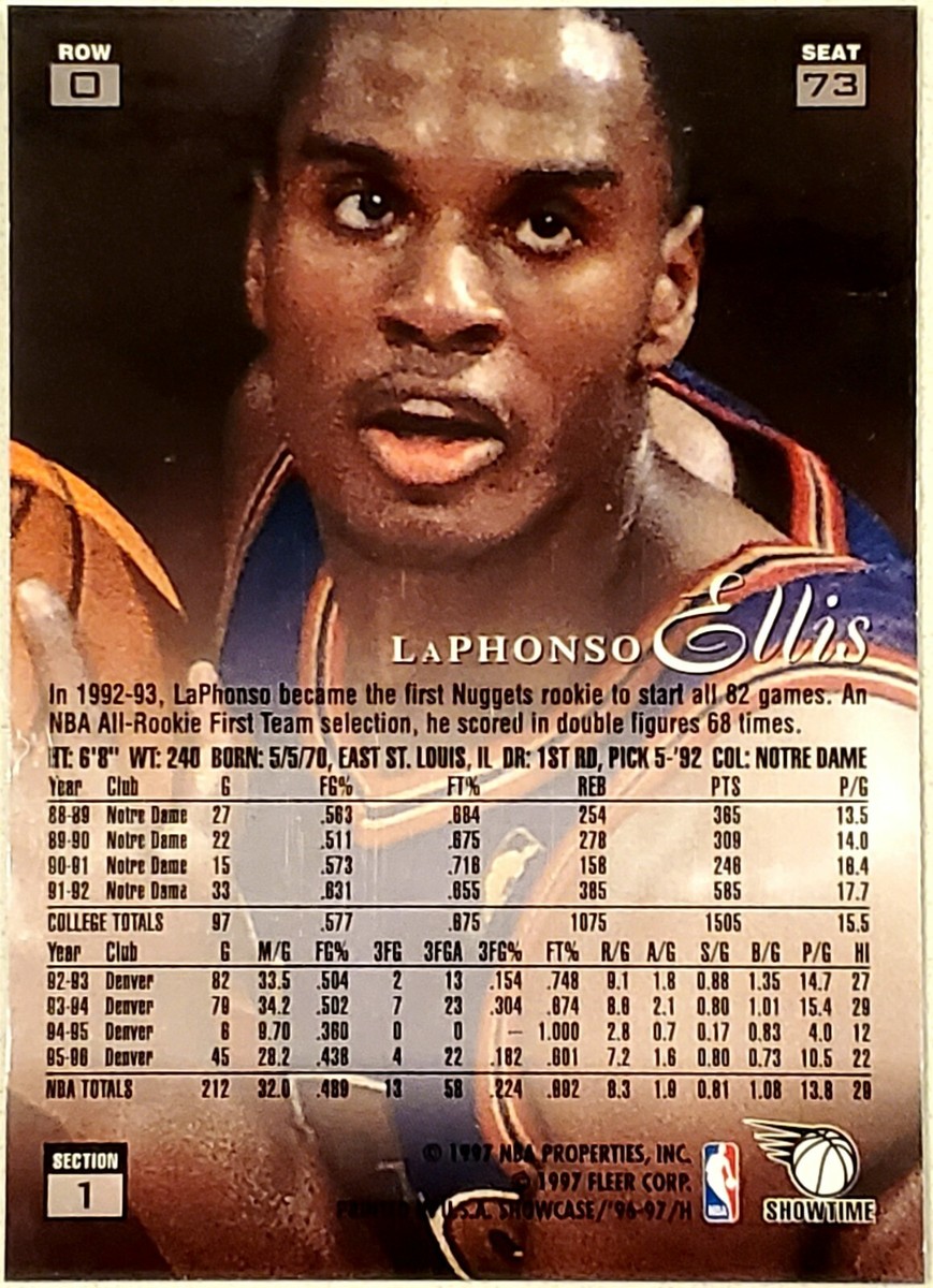 1996-97 Flair Showcase Basketball Row 0 - Pick Your Card 1996-97 Flair Showcase Basketball Row 0 - Pick Your Card