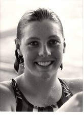 Original Press Photo Swimming Gaynor Stanley 7.4.1984