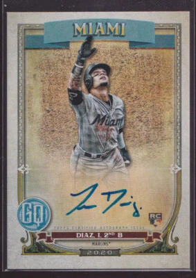 2020 Topps Gypsy Queen Auto Isan Diaz Marlins - Bild 1 von 2