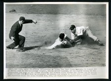 Don Gutteridge George McQuinn Paparella 1947 Press Photo Boston Red Sox Yankees