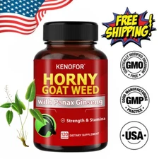 Testosteron Booster Men's Horned Goat Weed Maca Root-Ginseng 30to120 Capsules