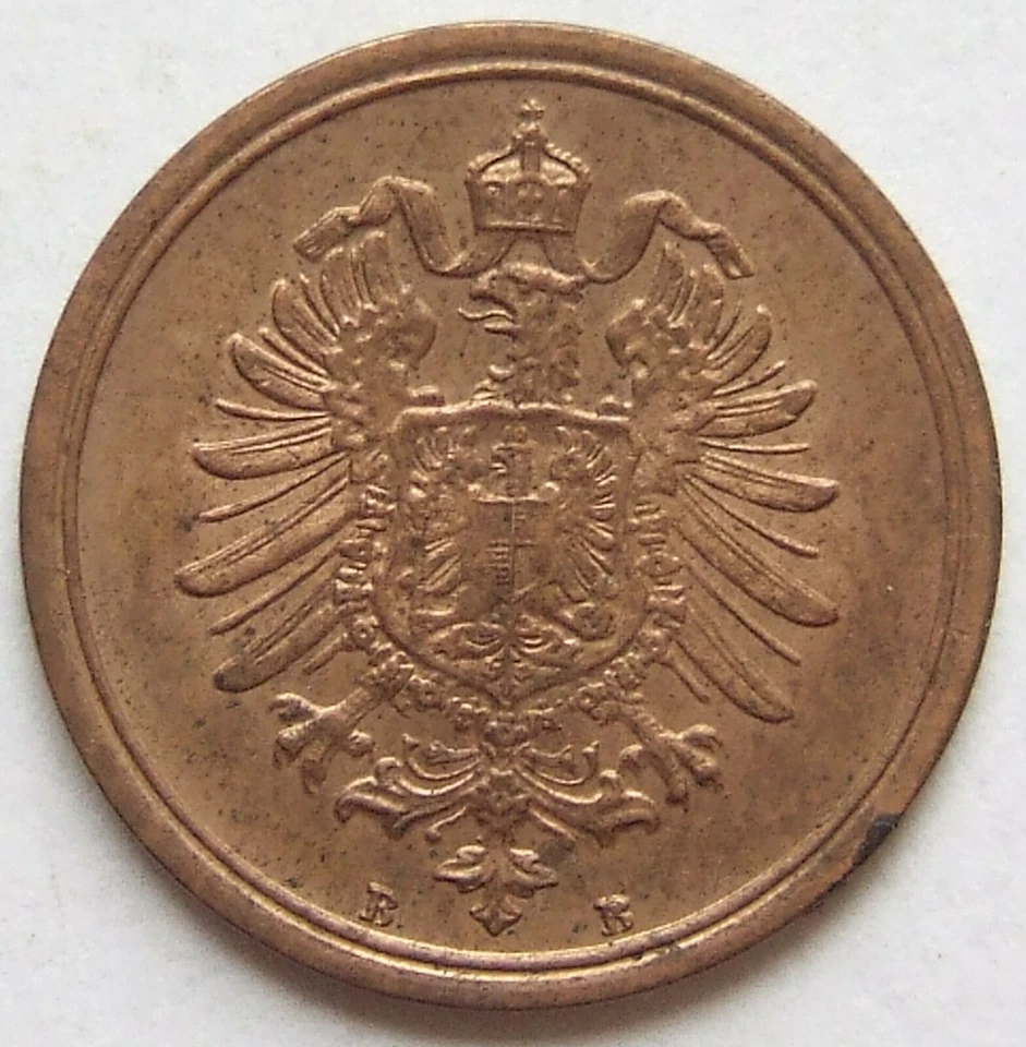 Coin German Reich Empire 1 Pfennig 1876 B Extremely fine / Brillant uncirculated - Image 2 of 2
