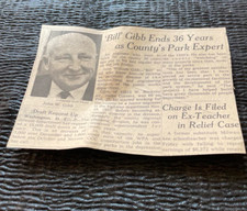 John W Bill Gibb County Park Retirement Article November 1963 Milwaukee Journal