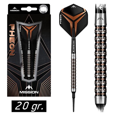     MISSION Dart Soft Pfeile Softdarts Darts Pheon Electro Black Bronze 20 gr.