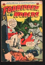 Forbidden Worlds #13 1953-Wild demon attack cover-Pre-code horror-vampires-sk...