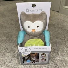 Carter's Toddler Safety Harness Buddy  Grey Owl NEW 9” 18mo & Older