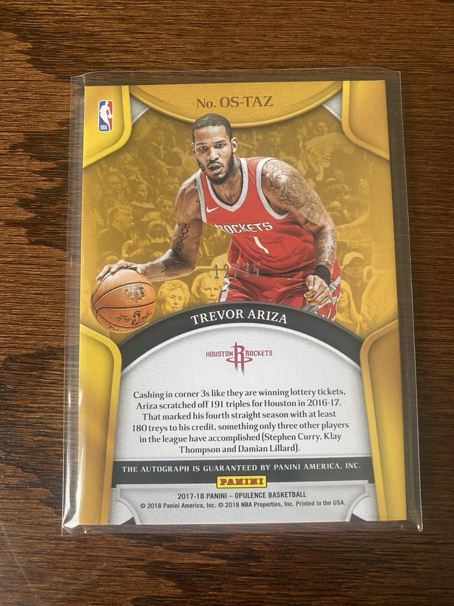 2017-18 Panini Opulence Opulent Autographs On Card Trevor Ariza 