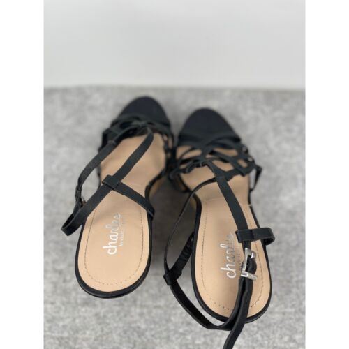 Charles by Charles David espadrillas zeppa tacco alto, nero, donna taglia 8,5 - Foto 9 di 14