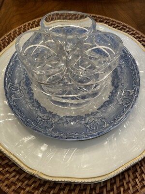 Vintage Napkin Rings Clear Lucite Acrylic Oval Plastic Light Weight Set Of  12