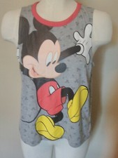 Disney Mickey Mouse Size S 3-5 Gray/Red Sleeveless Shirt