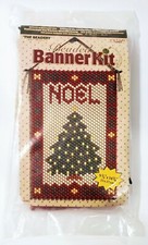 The Beadery "Noel  Beaded Banner Kit 9 3/4" X 14 3/4" 5173 Christmas Tree New