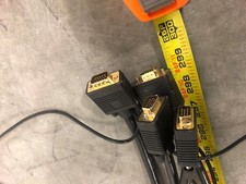 25 FT VGA Monitor Cable Cord Gold Plated DB15 Male w/ 3.5mm Audio Jack