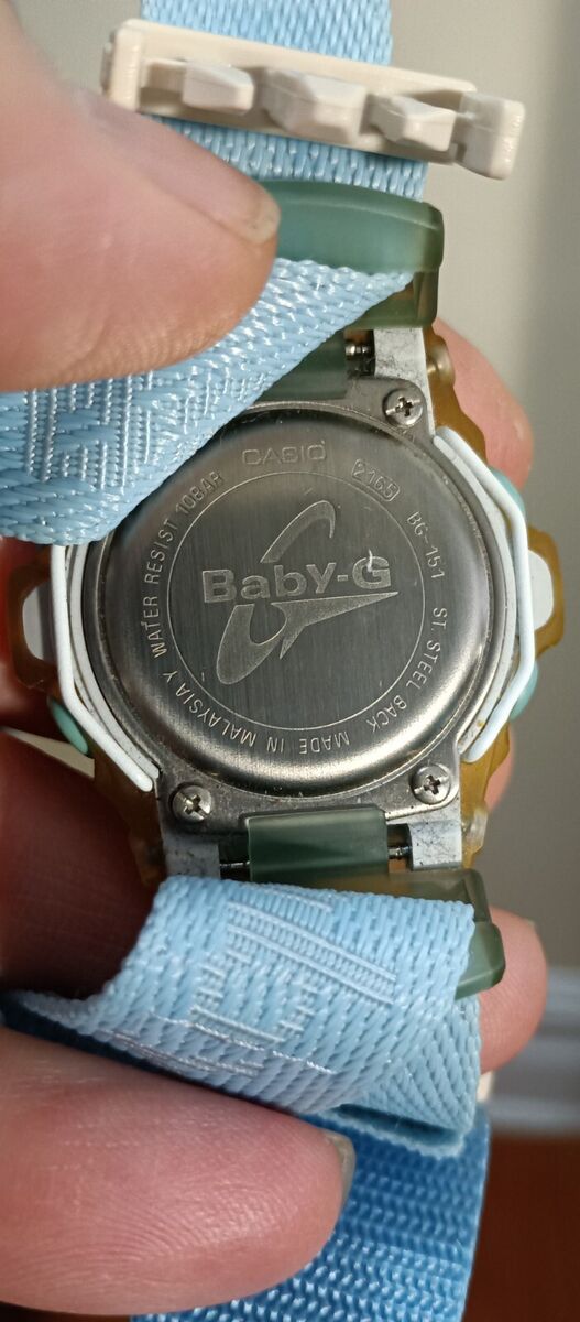 Women Casio Baby-g Watch 2165 Bg-150 Blue Case White Face Women Casio Baby-g Watch 2165 Bg-150 Blue Case White Face
