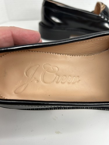 J Crew Winona Cow Hair Black/tiger Stripe Leather Penny Loafers Sz 8.5 New - Picture 7 of 12
