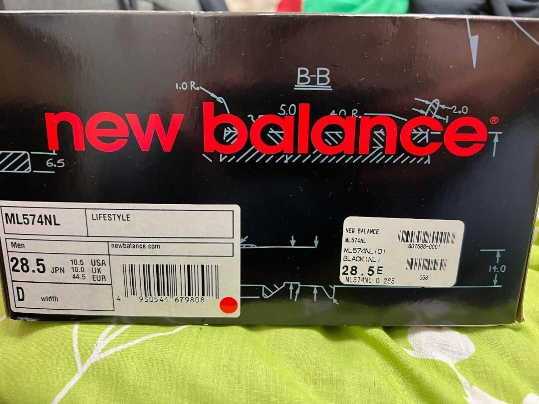BAND-MAID New Balance Sneakers ML574NL 28.5 cm US 10.5 inch Black
