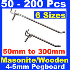 Peg Board Hooks For 4.8mm Wooden Masonite Wood Timber Pegboard Panel