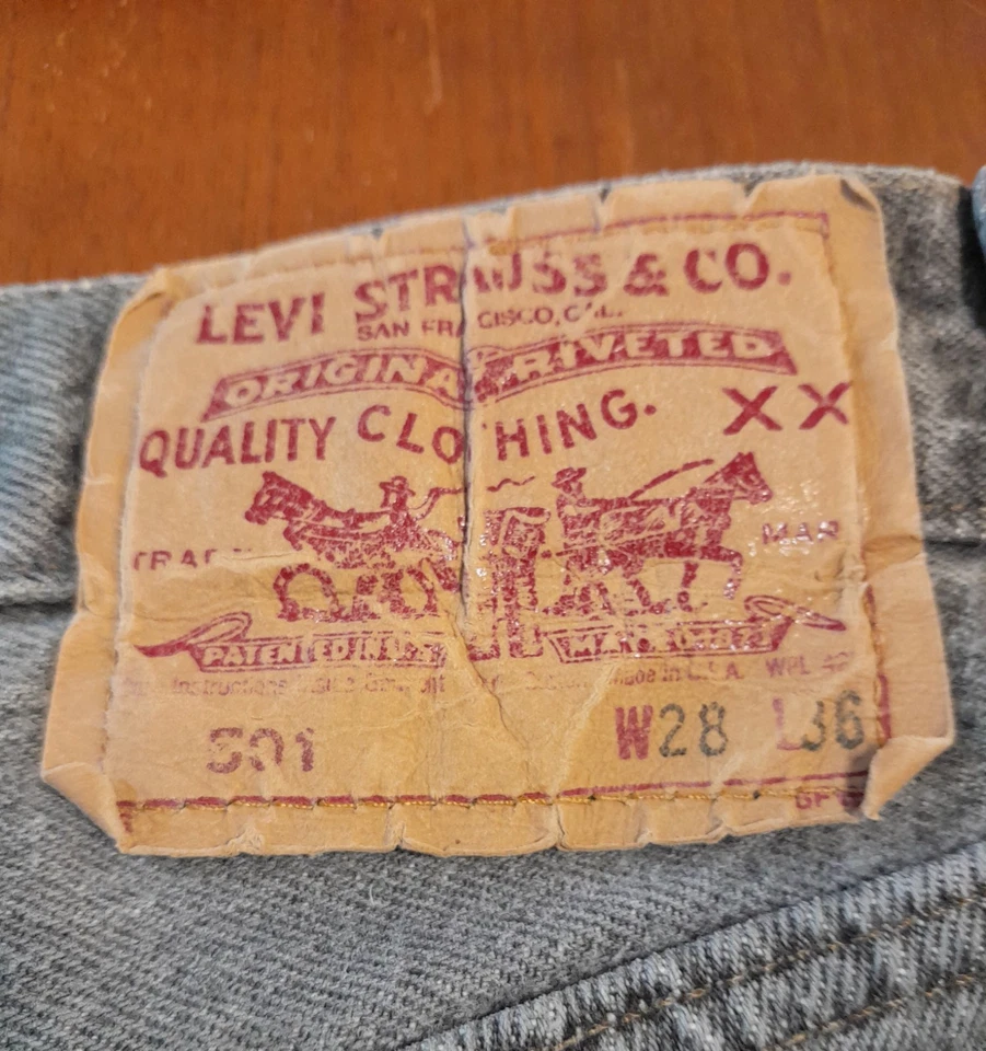 Vintage Levi’s 501 Jeans 70s Hidden Rivets Red Ink Patch Small e USA Made 553  - Image 4 of 4