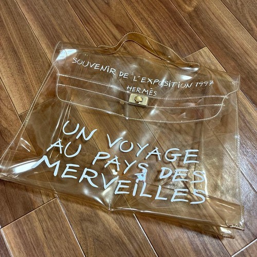 HERMES 1997 Vinyl Kelly Clear Tote Bag