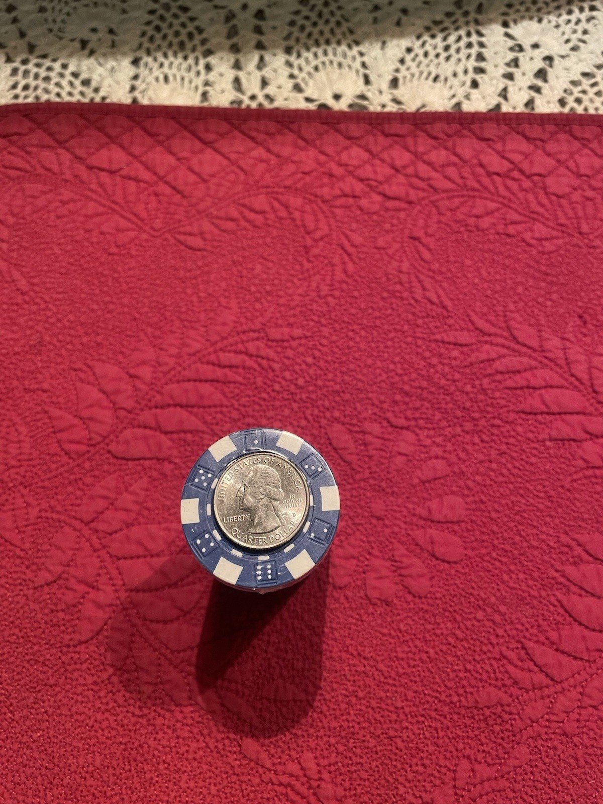 Stacks of 25 Sealed Blue Clay Poker Chips, Cardinal Industries; Buy More & Save