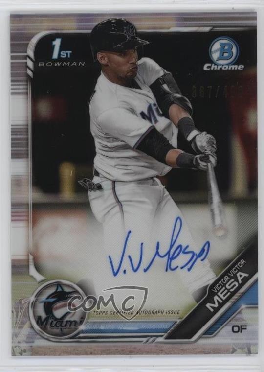 2019 Bowman Chrome Prospect Refractor /499 Victor Victor Mesa #CPA-VVM Auto 2a9