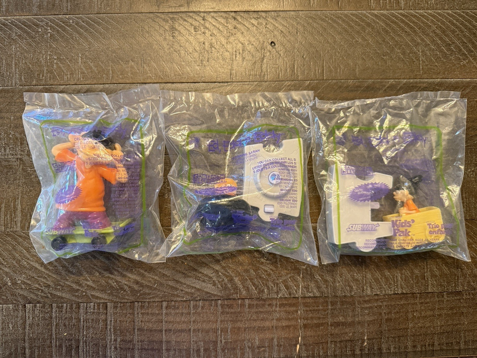 Ed Edd n Eddy 2003 Cartoon Network U-Bahn Kinder 3er-Set Cruisin Spinning Go Cart