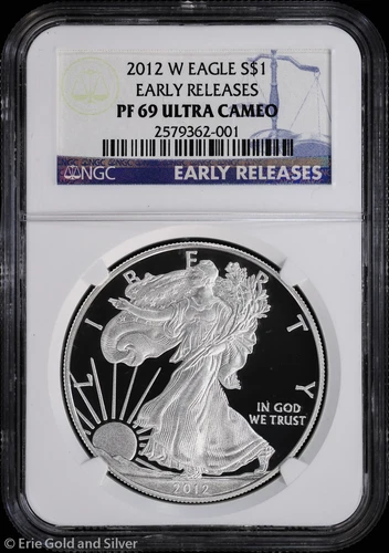 2012-W $1 Proof American Silver Eagle NGC PR 69 UC | Early Releases