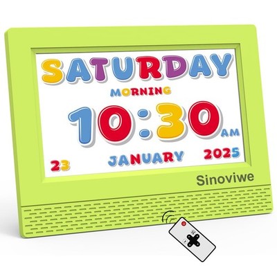 Digital Alarm Clock with 7'' HD Screen, Calendar Function,It is Perfect for K...